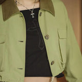 Corduroy Patchwork Safari Jacket