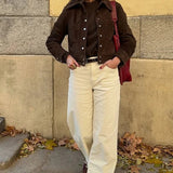 Single-Breasted Suede Jacket
