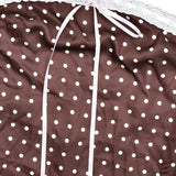 Satin Polka Dot Strapless Backless Maxi Dress