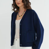 Loose Fit V Neck Cardigan Sweater