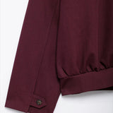 Burgundy Casual Zip Jacket