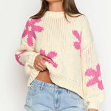 Pullover Floral Detail Sweater