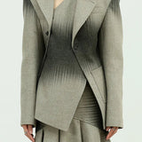 Irregular Collar Cotton Blazer