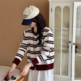 Colorblock Striped Knit Sweater