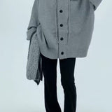 Loose Fit Drawstring Sweater