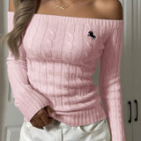 Slim Fit Off Shoulder Sweater