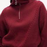 Short Cable Knit Pullover Sweater
