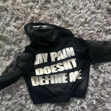 Embroidered Patch Zip Up Hoodie