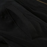 Casual Girdling Waist Black Jacket