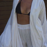 Solid Tie Loose Cutout Two Piece Set