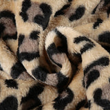 Sexy Leopard Plush Crop Coat