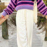 Striped Knit Pullover Sweater