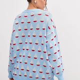 Casual Sailboat Jacquard Pullover Sweater