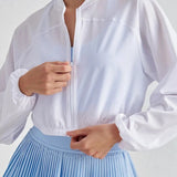 Cropped Zip-Up Athletic Jacket