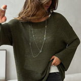 Casual Hollow Knit Pullover Sweater