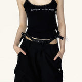 Sexy Spaghetti Strap Lace Up Corset Tank Top