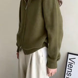 High Neck Double Zip Sweater