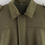 Suede Lapel Bomber Jacket
