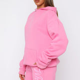 The Good Life Back Graphic Oversized Hoodie Pink