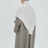 Solid Color Lace Knit Square Scarf