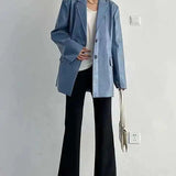 PU Leather Oversized Casual Blazer