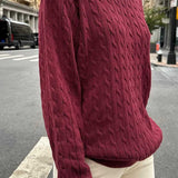 Minimalist Solid Long Sleeve Sweater