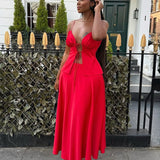 Chic Tie Cami High Waist Skirt Set