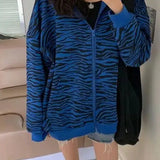 Zebra Print Slim Fit Hoodie