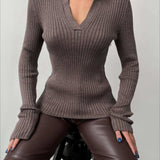 Slim Fit Polo Knit Sweater