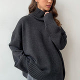Slimming High Neck Knit Sweater
