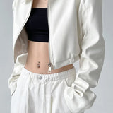 PU Leather Crop Jacket