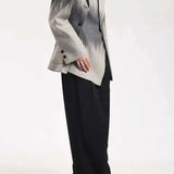 Irregular Button Woolen Blazer