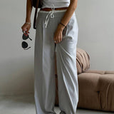 Tie Waist Two Piece Look Trousers Pants