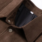 Brown Cropped Casual Jacket