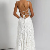Chiffon Backless Spaghetti Strap Maxi Dress