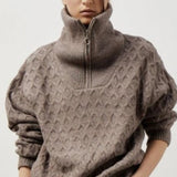 Chunky Knit Half Zip Sweater