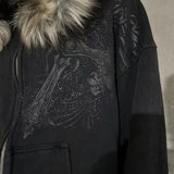Gothic Skeleton Zip Up Hoodie