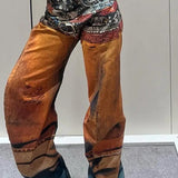 Street Style Abstract Gradient Jeans