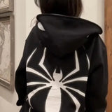 Gothic Y2K Oversized Zip Hoodie