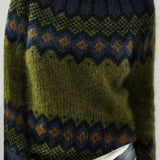 Trendy Color Block Pullover Sweater
