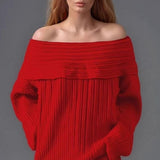 Sexy Off Shoulder Knit Sweater