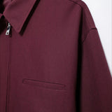 Burgundy Casual Zip Jacket