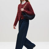 Blend Round Neck Knit Cardigan