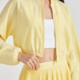 Cropped Zip-Up Athletic Jacket