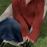 Collared Cable Knit Sweater