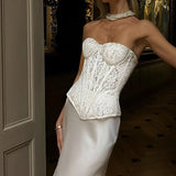 Lace Bustier Bodycon Formal Dress