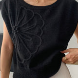 Casual Short Sleeve Knit Sweater