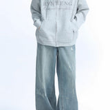 Fur Collar Oversized Zip Hoodie