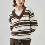 Loose Fit V Neck Knit Sweater