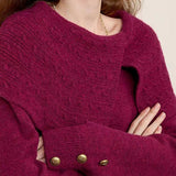 Oversized Collared Pullover Sweater